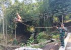 Pemasangan Hanger Pengait Jembatan Gantung Garuda Di Desa Kranggan Terus Dikebut