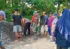 Babinsa Dan Warga Desa Burikan Kompak Bangun Akses Jalan Jembatan Garuda